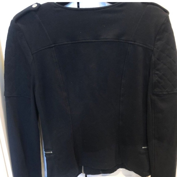Candie’s Junior Black Moto Zip Cropped Jacket Size Medium - Picture 6 of 12